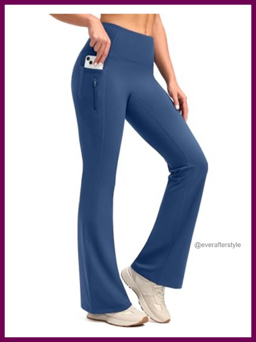 Fleece Lined Flare Leggings Women High Waisted Tummy Control Bootcut Pants with